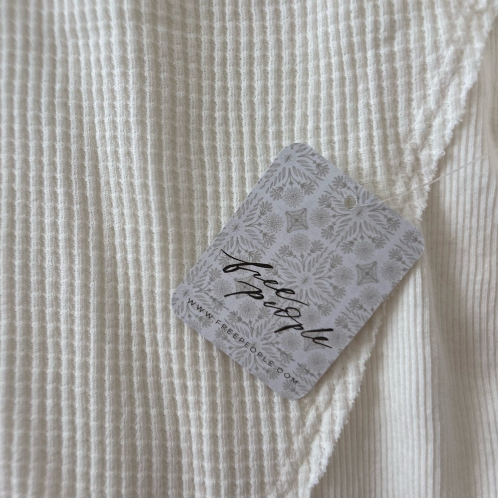 Free People Women’s Santa Clara Thermal Top in Alabaster - Picture 11 of 16